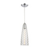 Elk Lighting Glitzy 1-Light Mini Pendant in Polished Chrome with Clear Glass 21167/1